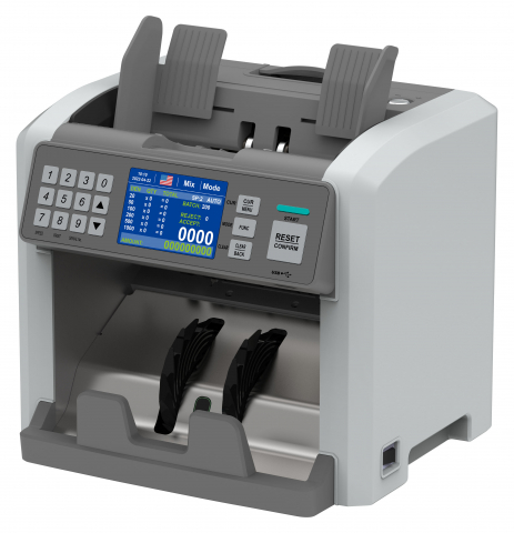 Masini de numarat bani - Masina de numarat bani valorica pentru RON, EUR, USD, GBP, HUF, BGN, cu doi senzori imagine CIS, feeder orizontal, AVI-S100