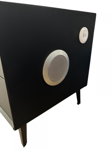 Noptiera Smart cu Iluminare LED, Încărcare Wireless, 2 boxe Bluetooth și securizare sertar cu amprenta, 50 x 40cm, H 45cm, AVI-4875 [2]