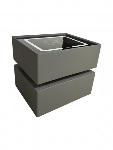 Noptieră smart cu încărcare wireless, LED cu senzor de mișcare și sticlă securizată, 50 x 41 x 47 cm, AVI-5224 [1]