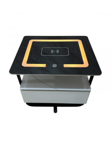 Noptieră smart cu încărcare wireless și iluminare LED, sticlă securizată și blat ceramic 7 mm, 48 x 40 x 50 cm, AVI-5225 [4]