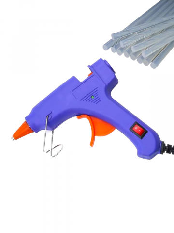Pistoale de lipit - Pachet pistol de lipit 100W si 50 baghete - 1kg bare de silicon Ø 1.1cm x 20cm 102AA, AVI-4323