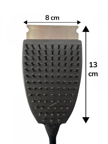 Perie curățare grătar AVI® cu răzuitor și 100 de fascicule din sârmă, 48.5 cm lungime, cap perie 13 x 8 cm, AVI-4986 [1]