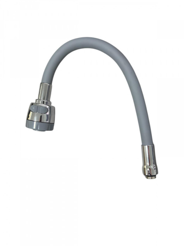Sanitare - Pipa flexibila bucatarie, perlator cu doua functii, lungime 48cm, gri, AVI-3342C