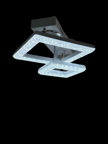 Plafoniera cu doua corpuri patrate, mare cu latura 25cm, mic cu latura 18cm, boxa 10w incorporata in suport, AVI-4425 [2]