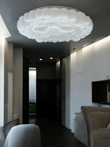 Plafoniera LED 2 x 36W, model stele in relief, Ø 39cm, AVI-4427 [3]