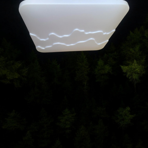Plafoniera LED patrata, model mountain, 48 x 48cm, lumina rece, calda si neutra, AVI-4706 [1]