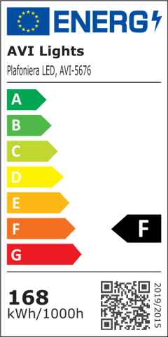 Plafoniera LED moderna AVI®, crom, 168W, 3 tipuri de lumina, telecomanda, 6 brate 60 cm, AVI-5676 [3]