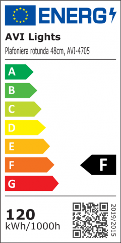 Plafoniera LED rotunda, model mountain, Ø48cm, lumina rece, calda si neutra, AVI-4705 [4]