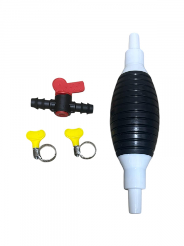 Pompa manuala pentru transfer lichide, cu robinet, furtun 1.5m si doua coliere prindere, AVI-4664 [1]