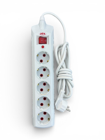 Casa - Prelungitor AVI® alb cu 5 prize, cablu 3 m, 10 A, AVI-5326