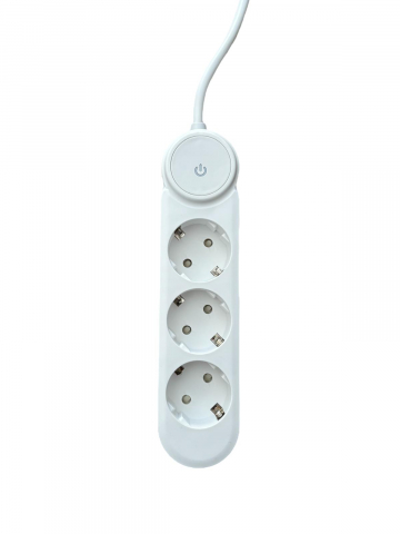 Prelungitor AVI® cu fire - conductor cupru, 3 prize, cablu 2m, întrerupător, 3x1.5mm², 16A, 4000W, AVI-4797 [5]