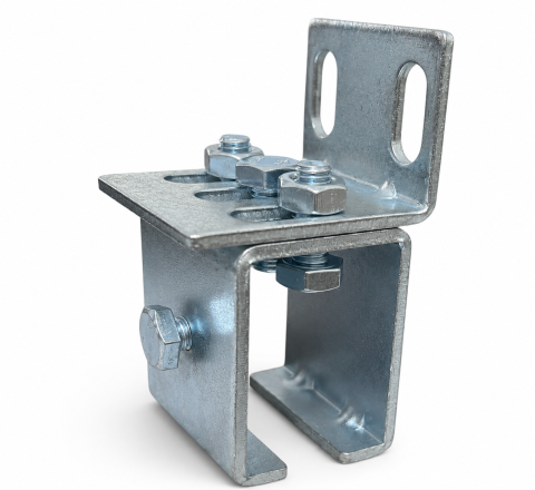 Materiale de constructii - Prindere laterală tip L pentru porți suspendate și uși industriale, AVI®, profil exterior 72 x 53 mm, grosime 4 mm, AVI-5382