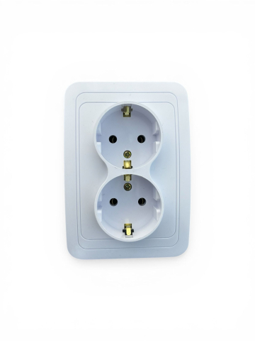 Casa - Priză dublă încastrată, AVI®, 16A, pentru instalații electrice, AVI-637