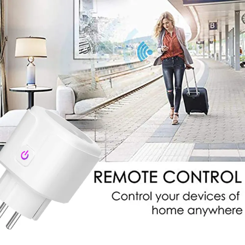 Priză inteligentă AVI®, 16A, control instalatii luminoase si echipamente din telefon și programare prin aplicatia Tuya, compatibilă Alexa și Google Assistant, AVI-4486 [1]
