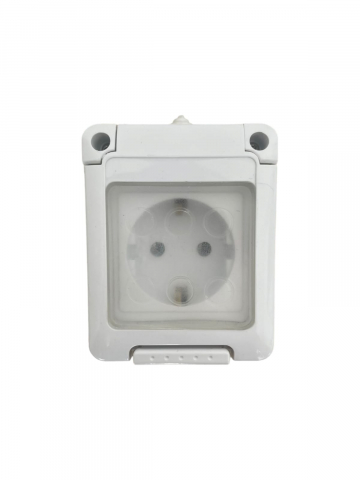 Prize - Priza simpla aparenta, protectie silicon, AVI-635
