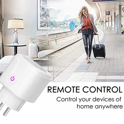 Priza smart Wi-Fi, 20A, 4400W, monitorizare consum energie, compatibil SmartLife, Tuya, Google, Alexa [2]