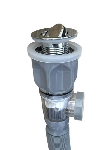 Racord flexibil scurgere, AVI®, extensibil 30-100 cm, ventil basculant flip-flop, ieșire prea-plin, clapetă sens anti-miros, demontabil, premium, AVI-4902 [2]