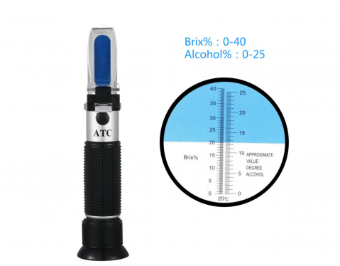 Refractometru AVI® 2 in 1 Brix Tester de alcool, 0 ~ 40% Brix & 0 ~ 25% alcool, AVI-4657 [1]