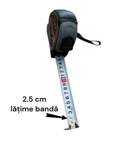 Ruleta premium 10 metri, banda groasa, latime 2.5cm, AVI-4494 [1]