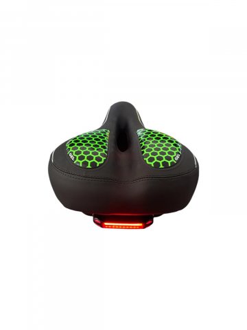 Sa bicicleta - Sa bicicleta cu stop LED rosu-albastru cu acumulator, insertii gel, 27 x 20cm, cu gaura, AVI-4328