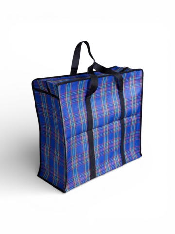 Articole ambalare - Sacoșă rafie cu inserție textilă, AVI®, 40 x 45 x 17 cm, polipropilenă rezistentă, AVI-1453