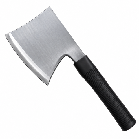 Cutite si seturi de cutite - Satâr măcelărie pentru oase AVI®, 1,1 kg, lungime 37 cm, lamă 18 cm, grosime 9 mm, oțel carbon, mâner negru, AVI-3404N
