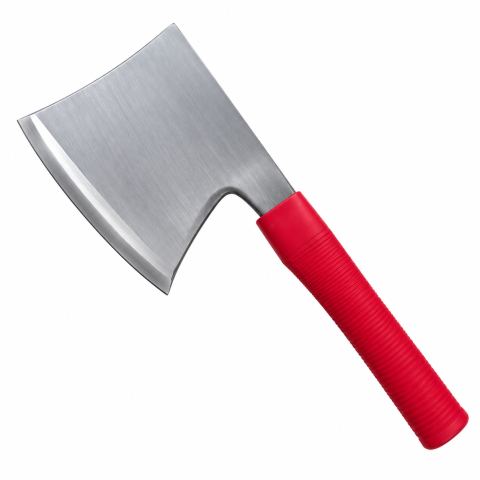 Cutite si seturi de cutite - Satâr măcelărie pentru oase AVI®, 1,1 kg, lungime 37 cm, lamă 18 cm, grosime 9 mm, oțel carbon, mâner roșu, AVI-3404-R