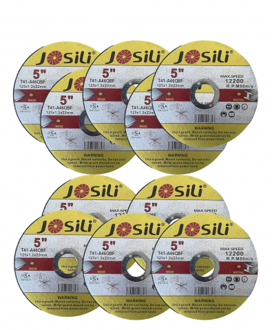 Set 10 discuri 125mm taiere metal Josili pentru polizor unghiular, 125x1.2x22mm, TS-366010 [2]
