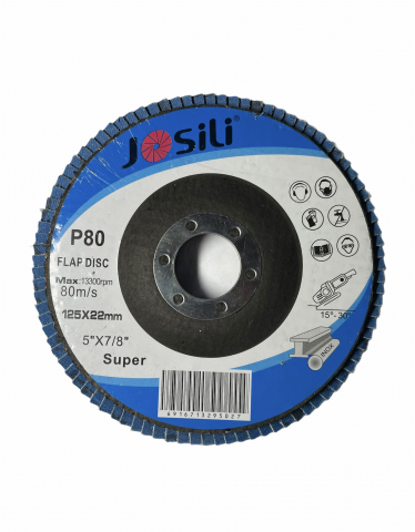 Set 10 Discuri lamelare albastre premium 125x22mm P60, pentru slefuit lemn metal inox pentru polizor unghiular TS-135110 [1]