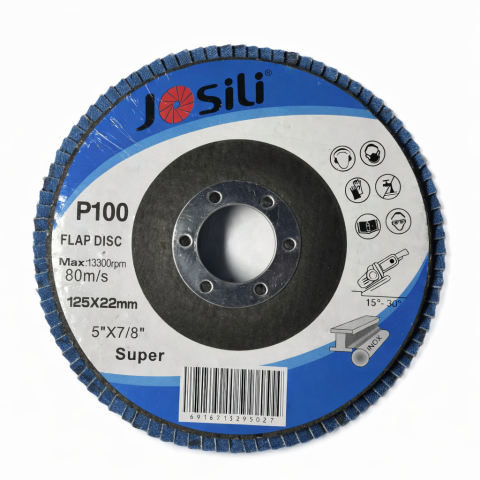 Set 10 discuri lamelare, AVI®, 125 x 22 mm, P100, premium, pentru lemn, metal, inox, polizor unghiular, AVI-1591 [1]