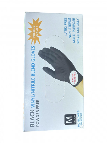 Set 100 bucati manusi AVI® de unica folosinta M, vinil / nitril nepudrate, premium, groase, cutie 550 grame, AVI-4567M [1]