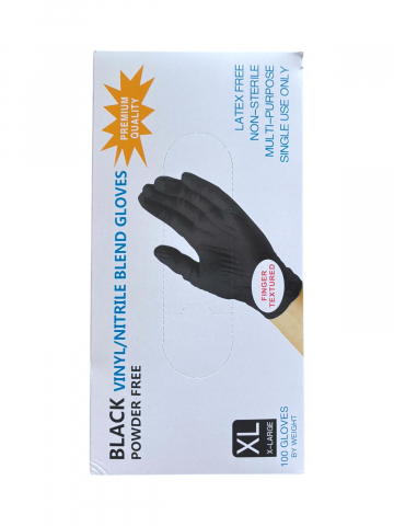 Set 100 bucati manusi AVI® de unica folosinta XL, vinil / nitril nepudrate, premium, groase, cutie 700 grame, AVI-4567XL [1]