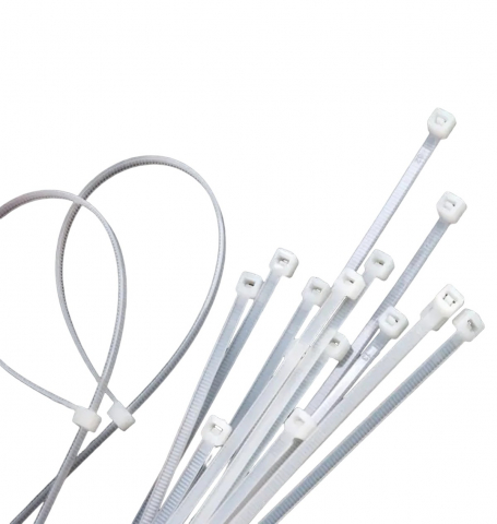 Suruburi, dibluri si accesorii prindere - Set 100 coliere plastic - soricei 3.6 x 200 mm, albe, AVI-4476