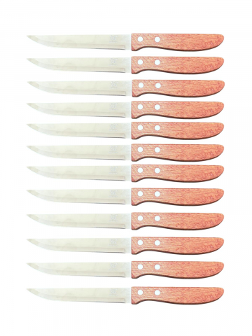 Bucatarie - Set 12 buc cutit de bucatarie lama 12 cm, maner lemn, MG5028-5-0", AVI-4605