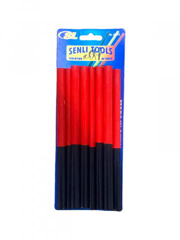 Birotica & Papetarie - Set 12 creioane tamplarie bicolore rosu cu albastru, AVI-3399