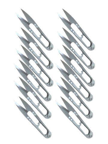 Decoratiuni casa & sarbatori - Set 12 forfecute de croitorie - ciupitori de ate, inox, 10cm, AVI-4005