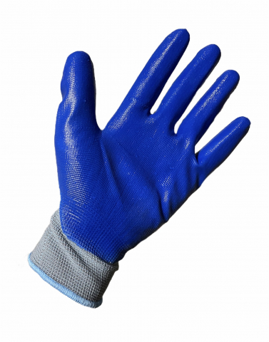 Set 12 perechi Manusi de lucru de protectie subtiri, marimea L, 1270 albastru+gri [0]