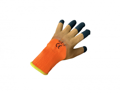 Set 12 perechi manusi de lucru groase, cu varf negru, marimea L, AVI-4571 [1]