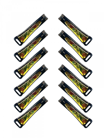 Unghiere si clesti manichiura & pedichiura - Set 12 unghiere 80mm, model cu flori, AVI-3409