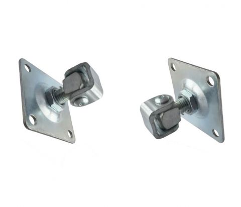 Balamale - Set 2 balamale reglabile cu placa patrata, 100mm, AVI-2164