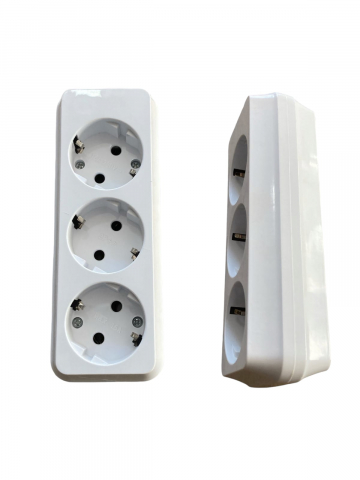 Accesorii prelungitoare - Set 2 buc cap pentru prelungitor cupla ceramica cu 3 prize, AVI-92