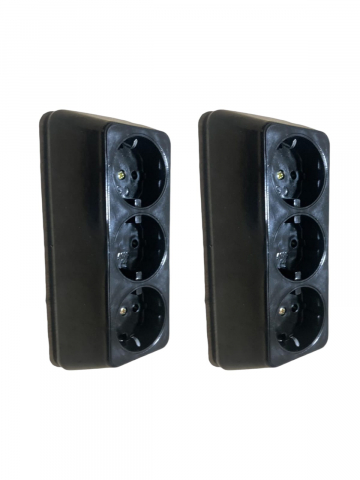 Set 2 buc cap pentru prelungitor negru, AVI-510 [0]