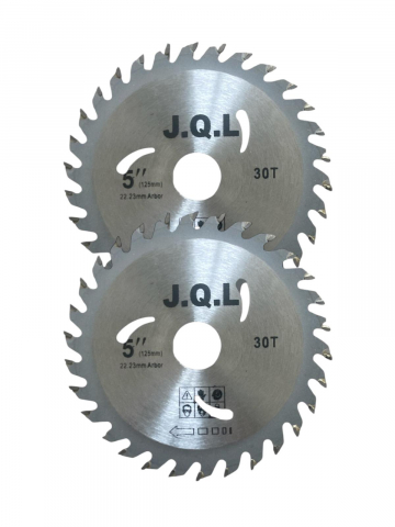 Bricolaj - Set 2 buc disc 125mm pentru taiat lemnul, 30T, pentru polizor unghiular, AVI-644