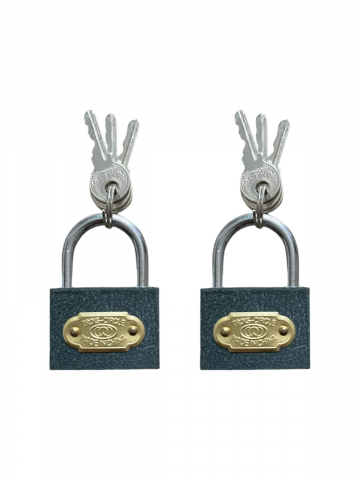 Lacate - Set 2 buc lacat 50mm, negru, AVI-72