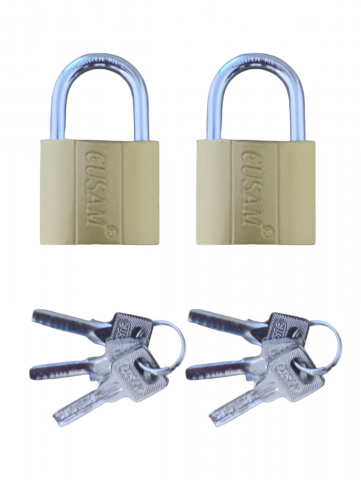 Lacate - Set 2 buc lacat galben 63mm, AVI-1753