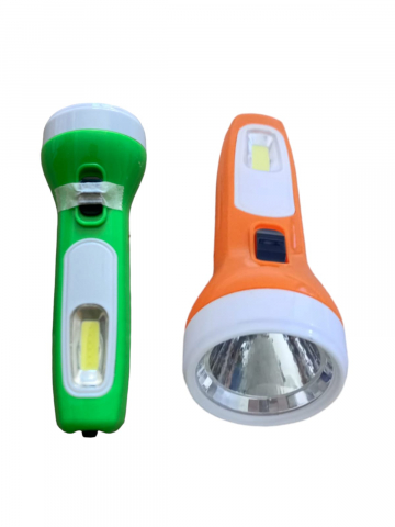 Iluminat & Electrice - Set 2 buc lanterne de mana LED 16cm, acumulator, AVI-2108, portocaliu - verde