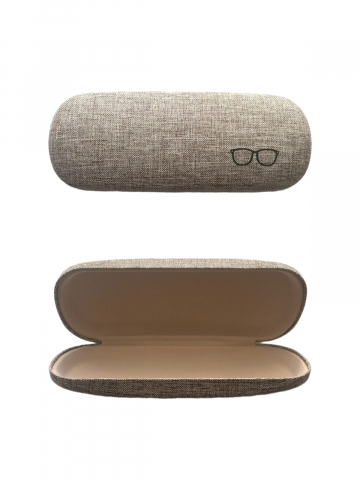 Accesorii pentru ochelari si lentile de contact - Set 2 buc toc pentru ochelari 16cm x 6cm, AVI-37252, gri-bej