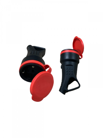 Accesorii prelungitoare - Set 2 cuple electrice cu capac rosu, AVI-3883