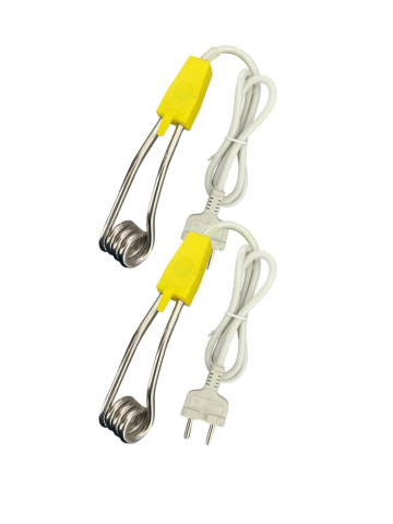 Bucatarie - Set 2 fierbatoare electrice tip termoplonjon, 11cm, galben, AVI-1093