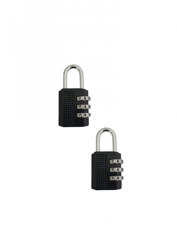 Materiale de constructii - Set 2 lacate negre cu cifru 55x30mm, AVI-2251